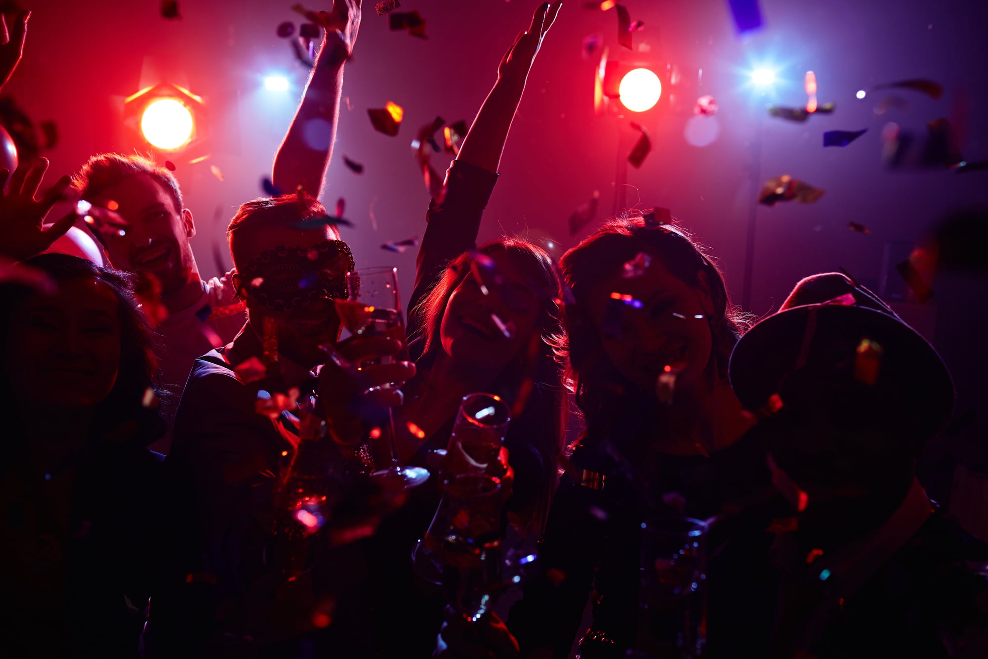 teens dancing in club